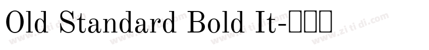 Old Standard Bold It字体转换